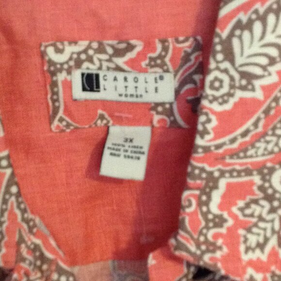 VINTAGE Carole Little Woman "3x" Linen Shacket, Bohemian, Western, Girlhoodcore - Picture 2 of 6